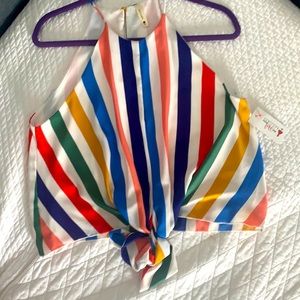 Tie-Front Multi-Color Tank